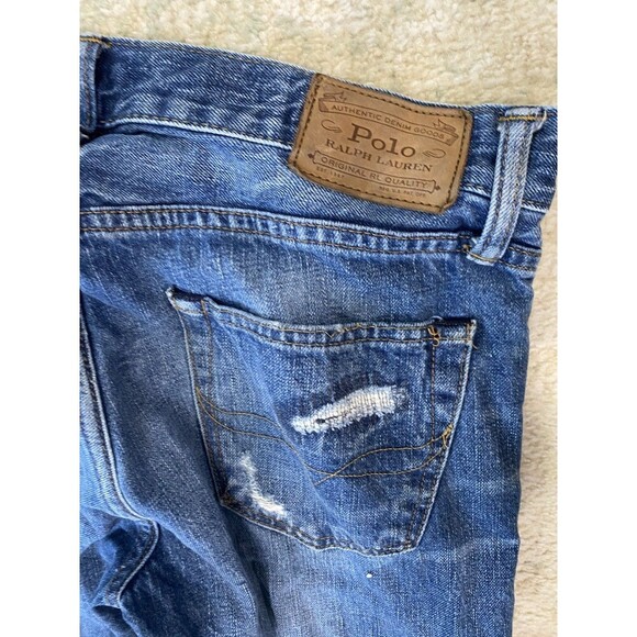 Polo Ralph Lauren Denim Jeans Mens 30x30 The Sullivan Slim Fit Distressed - Picture 11 of 11